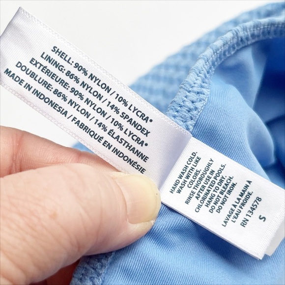 Vineyard Vines NEW Seersucker Bikini Set Small blue stripe pastel flutter preppy - Picture 9 of 11